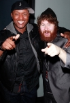 LOS ANGELES, CA - DECEMBER 02:  Musicians Javier Colon and Casey Abrams attending at The 4th Annual Holdiay Tree Lighting At L.A. Live on December 2, 2011 in Los Angeles, California.  (Photo by Todd Oren/WireImage) *** Local Caption *** Javier Colon;Casey Abrams;