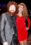 LOS ANGELES, CA - DECEMBER 02:  Casey Abrams and Hailey Reinhart attending The 4th Annual Holiday Tree Lighting At L.A. LIVE on December 2, 2011 in Los Angeles, California.  (Photo by Todd Oren/WireImage) *** Local Caption *** Casey Abrams;Hailey Reinhart;