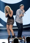 AMERICAN IDOL: L-R: Elise Testone and Phillip Phillips perform in front of the Judges on AMERICAN IDOL airing Wednesday, April 11 (8:00-10:00 PM ET/PT) on FOX. CR: Michael Becker / FOX.