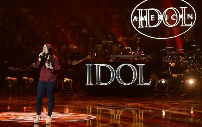 AMERICAN IDOL: Kree Harrison performs in front of the judges on AMERICAN IDOL airing live Tuesday, March 5 (8:00-10:00PM ET/PT) on FOX. CR: Michael Becker / FOX. Copyright / FOX.