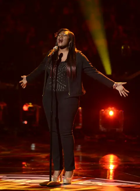 AMERICAN IDOL: Candice Glover performs in front of the judges on AMERICAN IDOL airing live Tuesday, March 5 (8:00-10:00PM ET/PT) on FOX. CR: Michael Becker / FOX. Copyright / FOX.