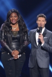 AMERICAN IDOL: L-R: Candice Glover and Ryan Seacrest on AMERICAN IDOL Wednesday, May 15, (8:00-9:00 PM ET/PT) on FOX. CR: Michael Becker / FOX. Â© Copyright 2013 FOX BROADCASTING.