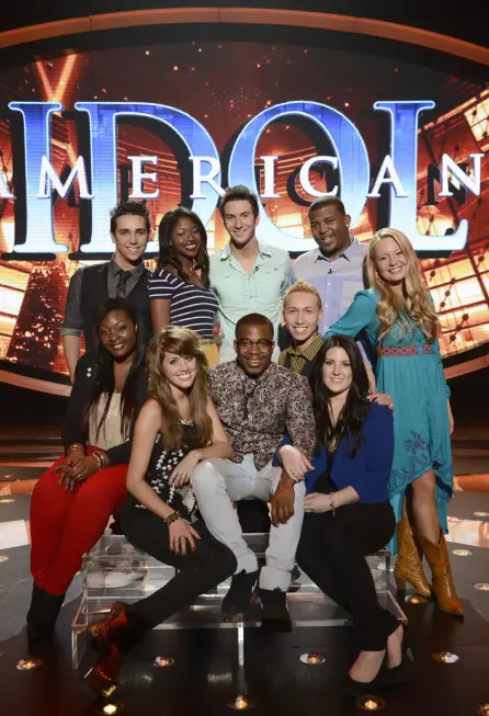 AMERICAN IDOL: Clockwise From Top Left: Lazaro Arbos, Amber Holcomb, Paul Jolley, Curtis Finch, Jr., Janelle Arthur, Kree Harrison, Devin Velez, Burnell Taylor, Angie Miller and Candice Glover.  CR: Michael Becker / FOX. Copyright: FOX.