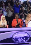 AMERICAN IDOL:` L-R: Keith Urban, Nicki Minaj, Randy Jackson and Maria Carey. CR: Michael Becker / FOX. Copyright: FOX.