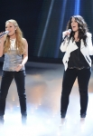 AMERICAN IDOL: L-R: Janelle Arthur and Kree Harrison perform a duet on Wednesday, March 27 (8:00-10:00 PM ET/PT) on FOX. CR: Frank Micelotta / FOX. Copyright: FOX.