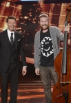 AMERICAN IDOL: Casey Abrams(R) performs on AMERICAN IDOL airing Thursday, March 21(8:00-9:00 PM ET/PT) on FOX. Also pictured: Ryan Seacrest (L). CR: Michael Becker/ FOX. Copyright: FOX.