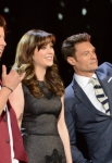 AMERICAN IDOL XIII: Alex Preston, Zoey Deschanel and Ryan Seacrest on AMERICAN IDOL XIII airing Thursday, April 30 (8:00-10:00 PM ET / PT) on FOX. CR: Michael Becker / FOX. Copyright 2014 / FOX Broadcasting.