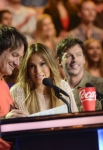 AMERICAN IDOL XIII: L-R: Judges Keith Urban, Jennifer Lopez and Harry Connick, Jr. on AMERICAN IDOL XIII airing Wednesday Feb. 19 (8:00-10:00 PM ET / PT) airing on FOX. CR: Michael Becker / FOX. Copyright 2014 / FOX Broadcasting.
