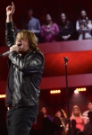 AMERICAN IDOL XIII: Caleb Johnson performs in front of the judges on Wednesday, Feb. 19 (8:00-10:00 PM ET / PT) on FOX. CR: Michael Becker / FOX. Copyright 2014 / FOX Broadcasting.