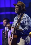 AMERICAN IDOL XIII: C.J. Harris performs in front of the judges on Wednesday, Feb. 19 (8:00-10:00 PM ET / PT) on FOX. CR: Michael Becker / FOX. Copyright 2014 / FOX Broadcasting.
