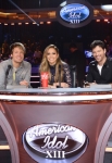 AMERICAN IDOL XIII: L-R: Keith Urban, Jennifer Lopez and Harry Connick, Jr. on AMERICAN IDOL airing Wednesday, Feb. 26 (8:00-10:00 PM ET / PT) on FOX. CR: Michael Becker / FOX. Copyright 2014 / FOX Broadcasting.