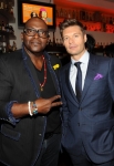 FOX 2012 PROGRAMMING PRESENTATION: Behind the scenes during the FOX 2012 PROGRAMMING PRESENTATION on Monday, May 14, at Citrus Restaurant in New York. Pictured: L-R AMERICAN IDOL judge Randy Jackson and host Ryan Seacrest. CR: Frank Micelotta/FOX