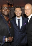 FOX 2012 PROGRAMMING PRESENTATION: AMERICAN IDOL's Randy Jackson and Ryan Secrest, and GLEE Executive Producer Ryan Murphy celebrate during the FOX 2012 PROGRAMMING PRESENTATION party, Monday, May 14 at Wollman Rink in Central Park, New York City. CR: Jen Maler/FOX