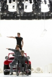 GLEE: The boys perform in the "Glease" episode of GLEE airing Thursday, Nov. 15 (9:00-10:00 PM ET/PT) on FOX. L-R: Jacob Artist, Blake Jenner (top), Cory Monteith (top C), Kevin McHale (bottom C), Samuel Larsen, Harry Shum Jr. and Chord Overstreet. ©2012 Fox Broadcasting Co. CR: Adam Rose/FOX