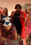 GLEE: Kitty (Becca Tobin, second from L) has a slumber party in the "Glease" episode of GLEE airing Thursday, Nov. 15 (9:00-10:00 PM ET/PT) on FOX. Also pictured L-R: Melissa Benoist, Jenna Ushkowitz, Alex Newell and Vanessa Lengies. ©2012 Fox Broadcasting Co. CR: Beth Dubber/FOX