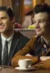 GLEE: Blaine (Darren Criss, L) and Kurt (Chris Colfer, R) meet up at BreadStix in the