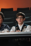 GLEE: Beast (Dot-Marie Jones, L), Artie (Kevin McHale, C) and Emma (Jayma Mays, R) judge the auditions for Westside Story in the "Asian F" episode of GLEE airing Tuesday, Oct. 4 (8:00-9:00 PM ET/PT) on FOX. Â©2011 Fox Broadcasting Co. Cr: Mike Yarish/FOX