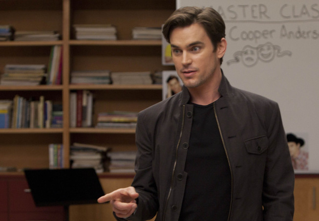GLEE: Blaine's older brother Cooper (guest star Matt Bomer) teaches an acting master class to the glee club in "Big Brother," the Spring Premiere episode of GLEE airing Tuesday, April 10 (8:00-9:00 PM ET/PT) on FOX. ©2012 Fox Broadcasting Co. Cr: Adam Rose/FOX