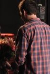 GLEE: Finn (Cory Monteith, R) wishes Rachel (Lea Michele, L) good luck on her performance in the "Choke" episode of GLEE airing Tuesday, May 1 (8:00-9:00 PM ET/PT) on FOX. ©2012 Fox Broadcasting Co. Cr: Mike Yarish/FOX