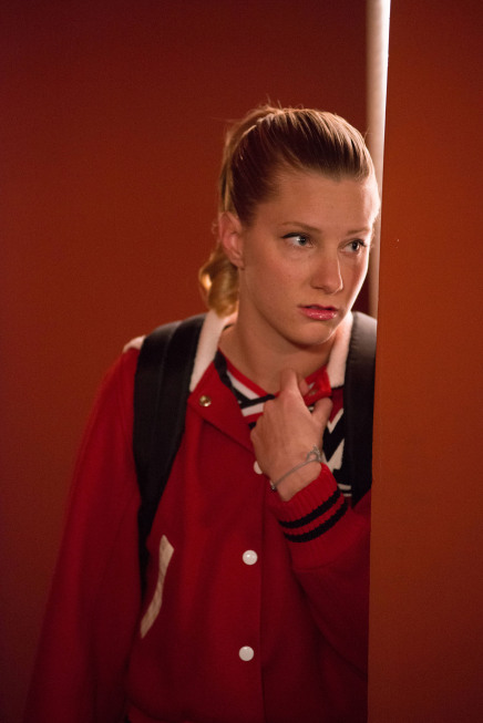 GLEE: Brittany (Heather Morris) watches a performance in the