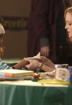 GLEE: Emma (Jayma Mays, R) volunteers at a children's homeless shelter in the "Extraordinary Merry Christmas" episode of GLEE airing Tuesday, Dec. 13 (8:00-9:00 PM ET/PT) on FOX. ©2011 Fox Broadcasting Co. Cr: Adam Rose/FOX