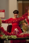 GLEE: Tina (Jenna Ushkowitz, L), Rachel (Lea Michele, C) and Quinn (Dianna Agron, R) perform in the "Extraordinary Merry Christmas" episode of GLEE airing Tuesday, Dec. 13 (8:00-9:00 PM ET/PT) on FOX. ©2011 Fox Broadcasting Co. Cr: Adam Rose/FOX