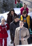 GLEE: Will (Matthew Morrison, front) brings the glee club along to serenade Emma in the "Girls (And Boys) On Film" episode of GLEE airing at a special time Thursday, March 7 (9:30-10:30 PM ET/PT) on FOX. Also pictured back to front: Kevin McHale, Vanessa Lengies, Samuel Larsen, Blake Jenner, Darren Criss and Becca Tobin. ©2013 Fox Broadcasting Co. CR: Adam Rose/FOX