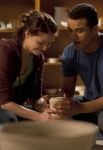 GLEE: Marley (Melissa Benoist, L) and Jake (Jacob Artist, R) make pottery together in the "Girls (And Boys) On Film" episode of GLEE airing at a special time Thursday, March 7 (9:30-10:30 PM ET/PT) on FOX. ©2013 Fox Broadcasting Co. CR: Adam Rose/FOX
