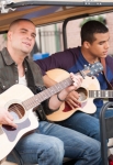 GLEE: Puck (Mark Salling, L) and his brother Jake (Jacob Artist, R) perform in the "Glee, Actually" episode of GLEE airing Thursday, Dec. 13 (9:00-10:00 PM ET/PT) on FOX. Â©2012 Fox Broadcasting Co. CR: Eddy Chen/FOX