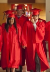 GLEE: The Seniors from McKinley High graduate in the "Goodbye" season finale episode of GLEE airing Tuesday, May 22 (9:00- 10:00 PM ET/PT) on FOX. Pictured L-R: Lea Michele, Amber Riley, Cory Monteith, Harry Shum Jr. and Dianna Agron. ©2012 Fox Broadcasting Co. CR: Adam Rose/FOX