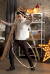 GLEE: Kurt (Chris Colfer) dances with hula hoops in the "Guilty Pleasure" episode of GLEE airing Thursday, March 21 (9:00-10:00 PM ET/PT) on FOX. Â©2013 Fox Broadcasting Co. Cr: Adam Rose/FOX