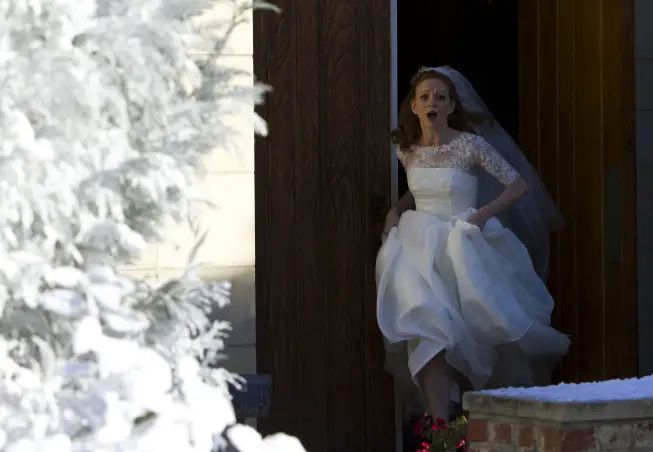 GLEE: Emma (Jayma Mays) is worried about her wedding in the "I Do" episode of GLEE airing Thursday, Feb. 14 (9:00-10:00 PM ET/PT) on FOX. ©2013 Fox Broadcasting Co. CR: Adam Rose/FOX