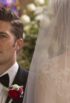 GLEE: Sue (Jane Lynch, R) shows up as a bride for Will's (Matthew Morrison, L) wedding in the "I Do" episode of GLEE airing Thursday, Feb. 14 (9:00-10:00 PM ET/PT) on FOX. ©2013 Fox Broadcasting Co. CR: Adam Rose/FOX