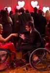 GLEE: Artie (Kevin McHale, R) dances with Emma's niece Betty (guest star Ali Stroker, L) in the "I Do" episode of GLEE airing Thursday, Feb. 14 (9:00-10:00 PM ET/PT) on FOX. ©2013 Fox Broadcasting Co. CR: Adam Rose/FOX