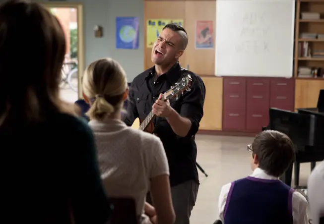 GLEE: Puck (Mark Salling, C) performs in the "I Kissed a Girl" episode of GLEE airing Tuesday, Nov. 29 (8:00-9:00 PM ET/PT) on FOX. ©2011 Fox Broadcasting Co. Cr: Adam Rose/FOX