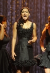 GLEE: Mercedes (Amber Riley, L), Santana (Naya Rivera, C) and Brittany (Heather Morris, R) perform the 300th musical performance of GLEE in the "Mash Off" episode airing Tuesday, Nov. 15 (8:00-9:00 PM ET/PT on FOX. © Fox Broadcasting Co. Cr: Frank Micelotta/FOX