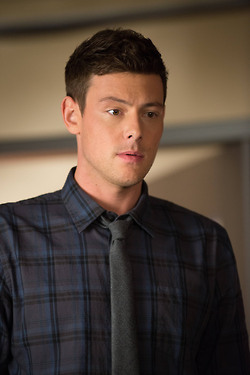 GLEE: Finn (Cory Monteith) leads the glee club in the "Naked" episode of GLEE airing Thursday, Jan. 31 (9:00-10:00 PM ET/PT) on FOX. Â©2013 Fox Broadcasting Co. CR: Eddy Chen/FOX