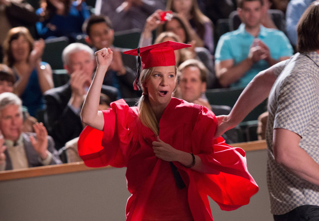 GLEE: Brittany (guest star Heather Morris) graduates in the "New Directions" episode of GLEE airing Tuesday, March 25 (9:00-10:00 PM ET/PT) on FOX. ©2014 Broadcasting Co. CR: Eddy Chen/FOX