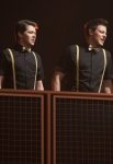 GLEE: Rory (Damian McGinty, L) and Finn (Cory Monteith, R) perform at Regionals in the "On My Way" Winter Finale episode of GLEE airing Tuesday, Feb. 21 (8:00-9:00 PM ET/PT) on FOX. ©2012 Fox Broadcasting Co. Cr: Adam Rose/FOX