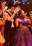 GLEE: Kurt (Chris Colfer, L) and Mercedes (Amber Riley, R) dance in the "Prom-asaurus" episode of GLEE airing Tuesday, May 8 (8:00-9:00 PM ET/PT) on FOX. ©2012 Fox Broadcasting Co. Cr: Mike Yarish/FOX
