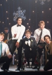 GLEE: The boys perform in the "Sadie Hawkins" episode of GLEE airing Thursday, Jan. 24 (9:00-10:00 PM ET/PT) on FOX. Pictured L-R: Blake Jenner, Darren Criss, Kevin McHale, Chord Overstreet and Samuel Larsen. ©2013 Fox Broadcasting Co. CR: Eddy Chen/FOX