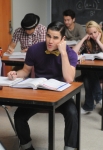 GLEE: Blaine (Darren Criss) performs in class in the "Saturday Night Glee-ver" episode of GLEE airing Tuesday, April 17 (8:00-9:00 PM ET/PT) on FOX. ©2012 Fox Broadcasting Co. Cr: Adam Rose/FOX