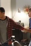 GLEE: Jake (Jacob Artist, L) helps Ryder (Blake Jenner, R) in the "Shooting Star" episode of GLEE airing Thursday, April 11 (9:00-10:00 PM ET/PT) on FOX. ©2013 Fox Broadcasting Co. CR: Adam Rose/FOX