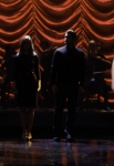 GLEE: L-R: Rachel (Lea Michele), Emma (Jayma Mays), Will (Matthew Morris) and Finn (Cory Monteith) perform in the "Break Up" episode of GLEE airing Thursday, Oct. 4 (9:00-10:00 PM ET/PT) on FOX. ©2012 Fox Broadcasting Co. Cr: Jordin Althaus/FOX
