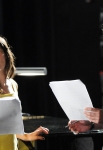 GLEE: Rachel (Lea Michele, L) and Blaine (Darren Criss, R) rehearse for their performance in West Side Story in