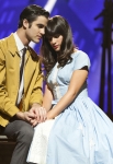 GLEE: Blaine (Darren Criss, L) and Rachel (Lea Michele, R) perform in West Side Story in