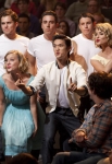 GLEE: Brittany (Heather Morris, L), Mike (Harry Shum Jr.) and Quinn (Dianna Agron, R) perform in West Side Story in