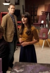 GLEE: Rachel (Lea Michele) performs in the choir room for Mr. Schuester (Matthew Morrison) in "The Purple Piano Project", the Season Three premiere episode of GLEE airing Tuesday, Sept. 20 (8:00-9:00 PM ET/PT) on FOX. ©2011 Fox Broadcasting Co. Cr: Adam Rose/FOX