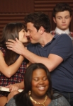 GLEE: Rachel (Lea Michele) and Finn (Cory Monteith) in "The Purple Piano Project" the season premiere episode of GLEE airing Tuesday, Sept. 20 (8:00-9:00 PM ET/PT) on FOX. Â©2011 Fox Broadcasting Co. Cr: Adam Rose/FOX