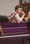 GLEE: Tina (Jenna Ushkowitz, L), Kurt (Chris Colfer) and Brittany (Heather Morris, R) in "The Purple Piano Project" the season premiere episode of GLEE airing Tuesday, Sept. 20 (8:00-9:00 PM ET/PT) on FOX. Â©2011 Fox Broadcasting Co. Cr: Adam Rose/FOX